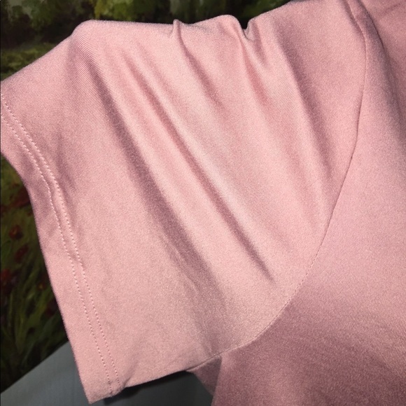 EVCR Size XL maternity Mommy to be mauve stretch comfy gathered summer casual - Picture 4 of 7